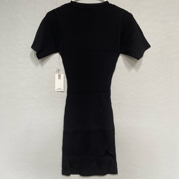 GOOD AMERICAN Plaited Rib Minidress in black size small - 1 - Picture 6 of 10